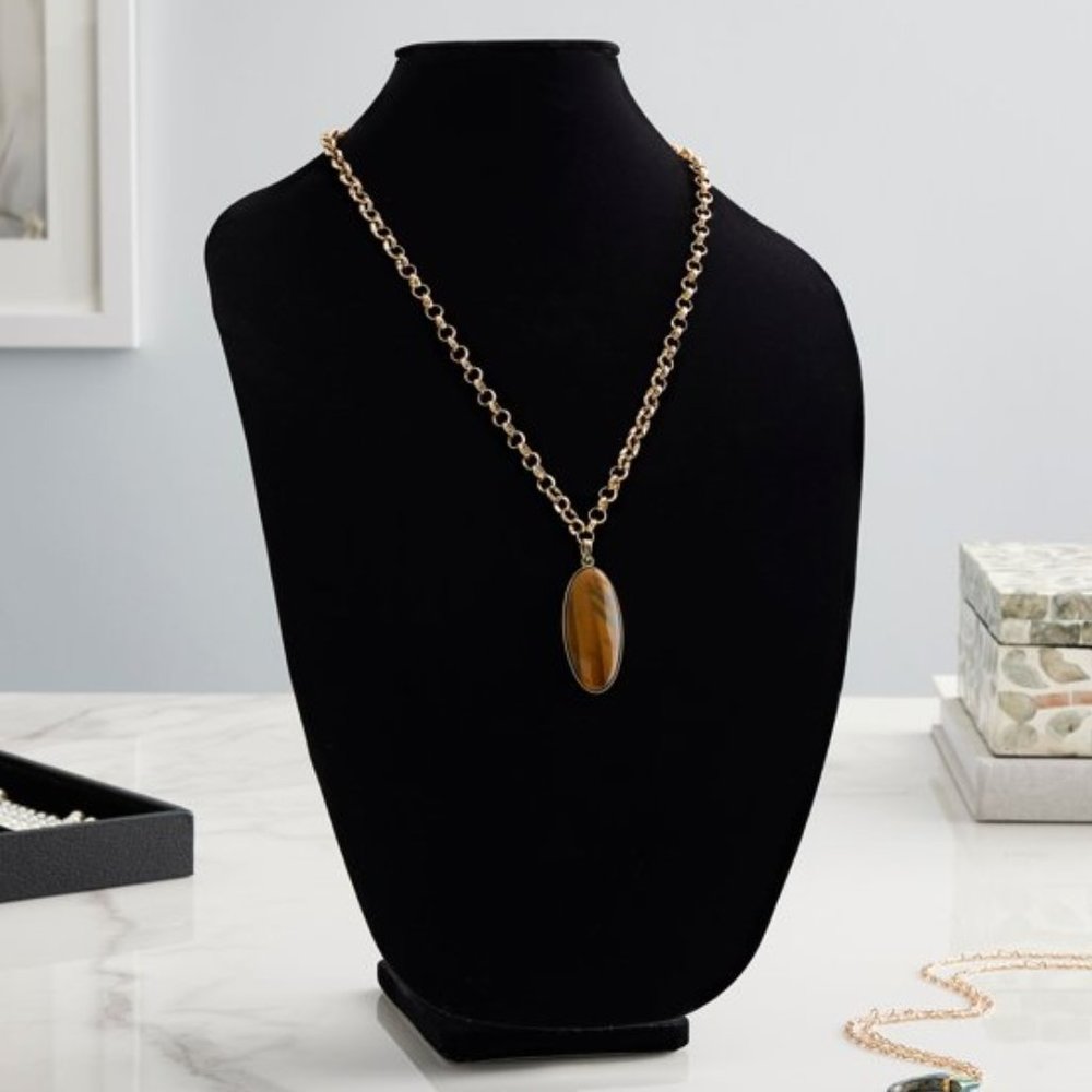 12" Black Velvet 3D Necklace Stand